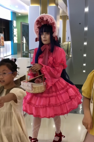 TK341-极品lo娘条纹白丝开闪