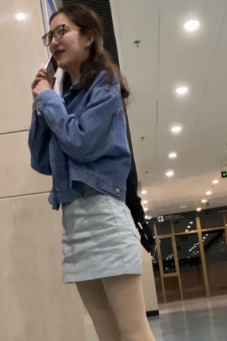 TK397-原创投稿 图书馆开闪cd长腿肉丝包臀裙妹子