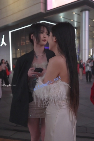 (BC-AA-485)透明高跟包臀裙美女去喝酒..窄内带翅膀扶梯被CD