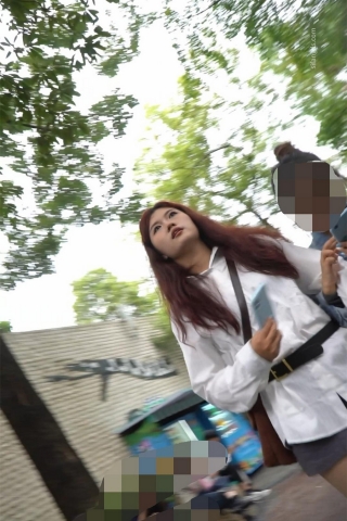 kc1554（空城原创）超短裙漂亮小姐姐，微透白N包裹肉臀