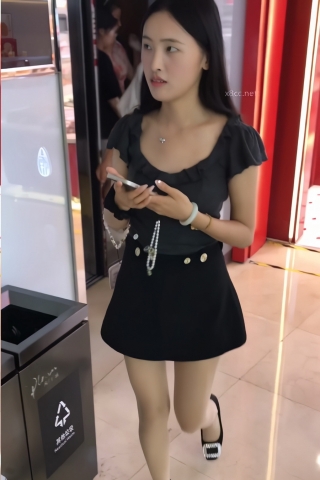 TK299-短裙肉丝美女白内开闪