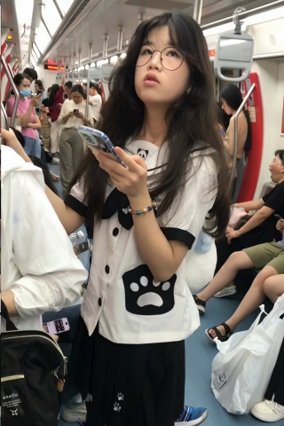 TK279-制服眼镜妹子白丝开闪