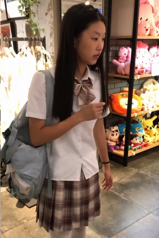 TK229-jk白丝过膝袜妹子开闪