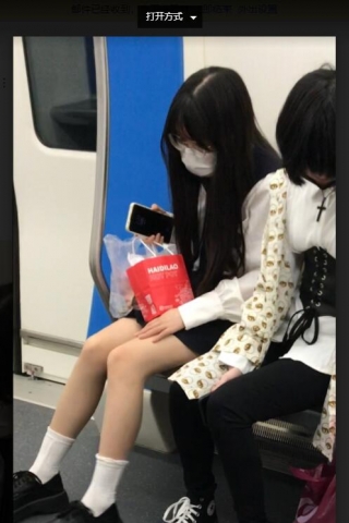 TK407-制服细腿妹子超薄肉丝灰内，开闪